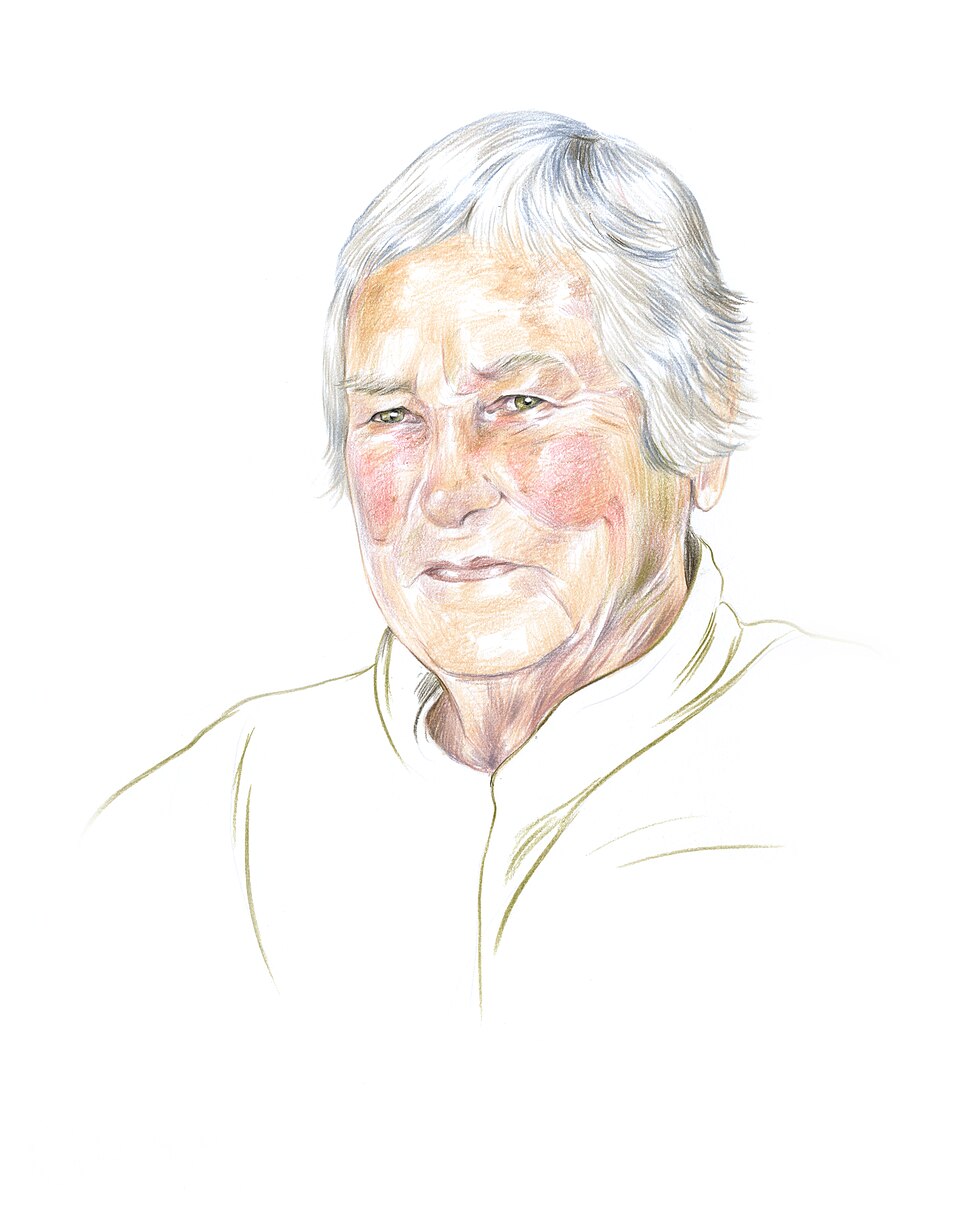Color portrait of Agnes Martin