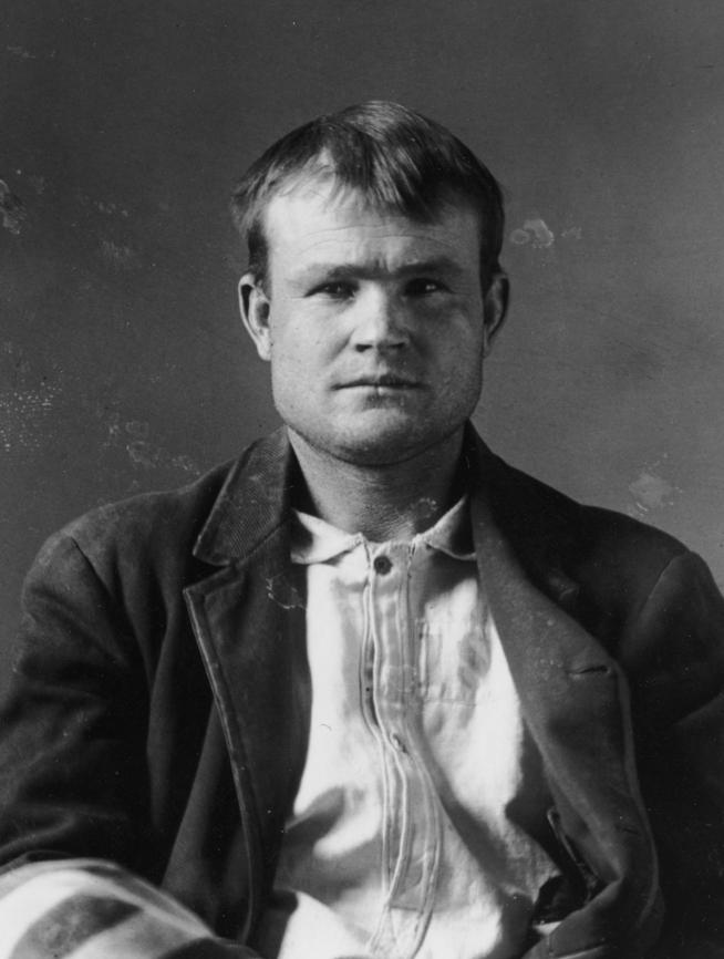 Butch Cassidy in a Wyoming mug shot