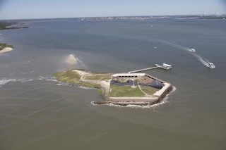 Aerial view of Fort Sumter