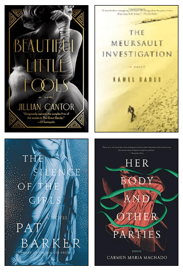 Jackets of the four main books in the article representing reimaginings of classic literature