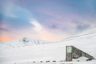 Photograph showing entrance to Svalbard Global Seed Vault